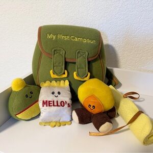 Baby Gund My First Campout Plush Backpack Toy Smores Campfire Set